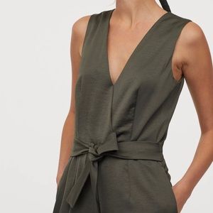Tie front jumpsuit